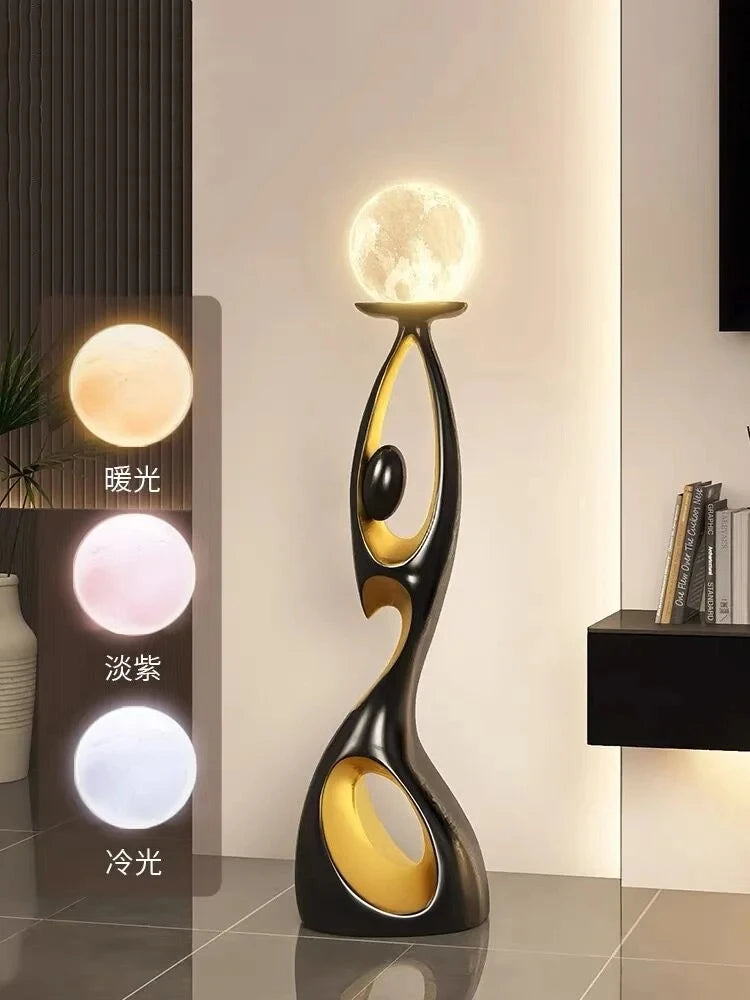 Luxury Resin Sculpture LED Floor Lamp