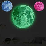 3D Luminous Moon Glow Wall Sticker