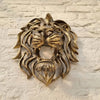 Gold Resin Lion Head Wall Sculpture