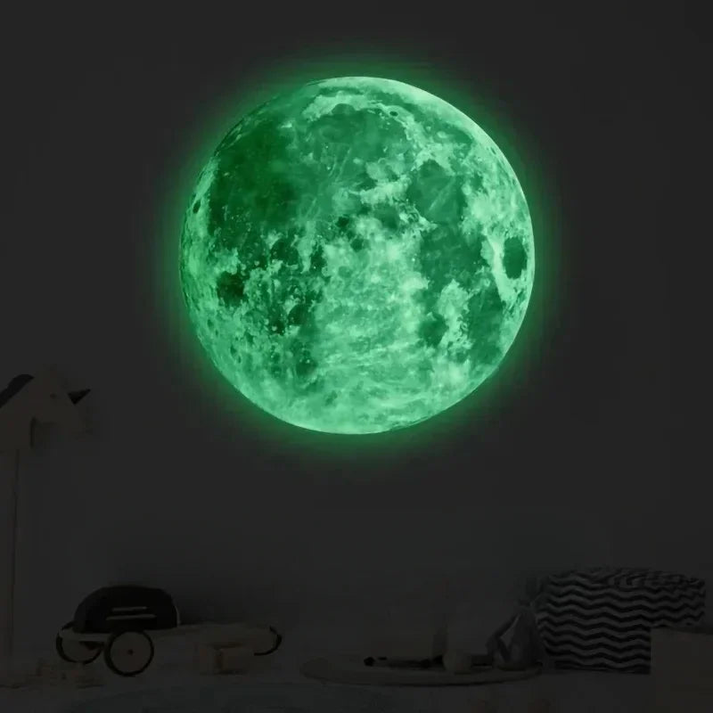 3D Luminous Moon Glow Wall Sticker