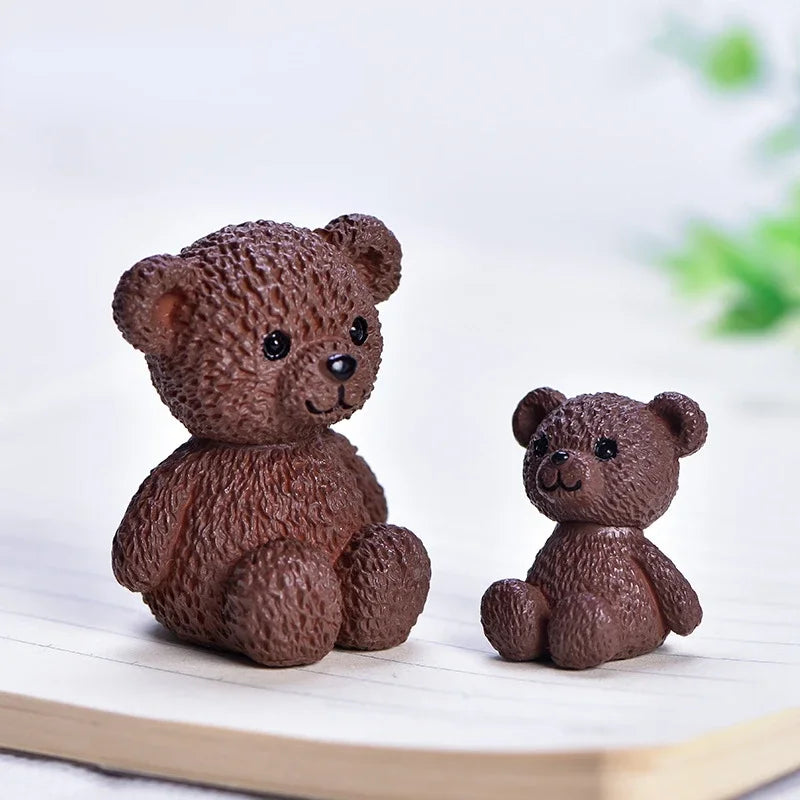 Kawaii Bear Figurine Miniature Ornament