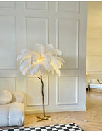 Nordic Ostrich Feather Floor Lamp