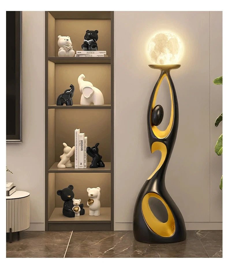 Luxury Resin Sculpture LED Floor Lamp