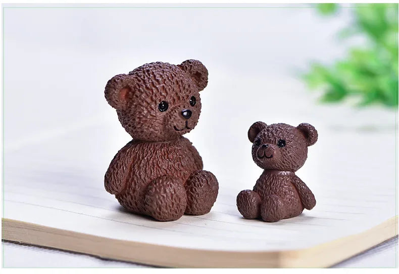 Kawaii Bear Figurine Miniature Ornament