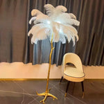 Nordic Ostrich Feather Floor Lamp