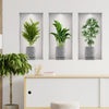 3Pcs/Set Fake Green Plants Wall Stickers