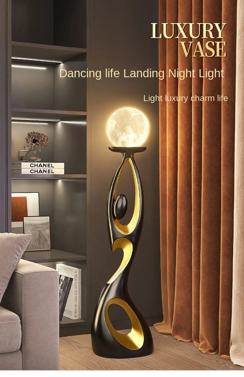 Luxury Resin Sculpture LED Floor Lamp