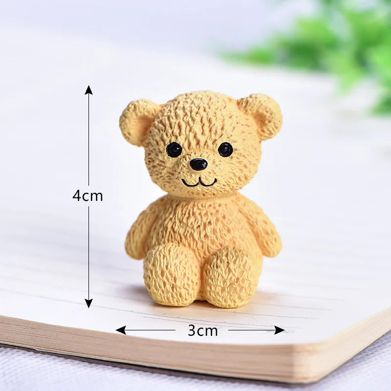 Kawaii Bear Figurine Miniature Ornament