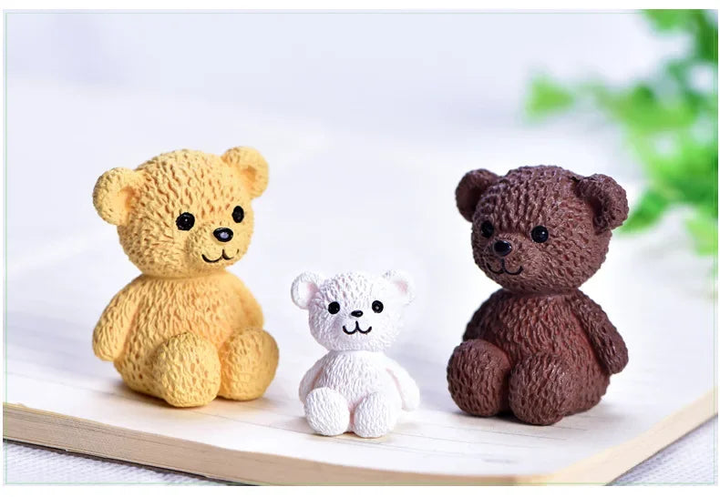 Kawaii Bear Figurine Miniature Ornament