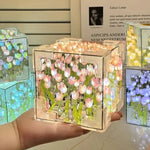 DIY Tulip Mirror Cube Lamp