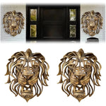 Gold Resin Lion Head Wall Sculpture